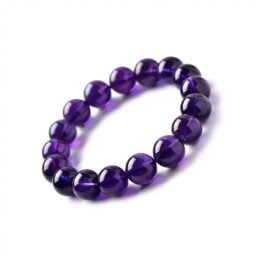 Natural Ice-Type Deep Violet Crystal Bracelet